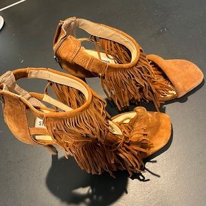 Steve Madden Brown Fringe Heels
